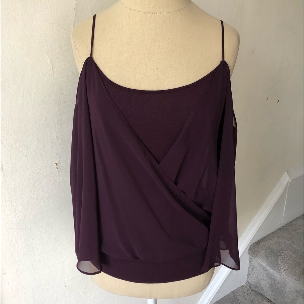 Bailey44 Tombe Cold-Shoulder Layered Chiffon Top - image 1